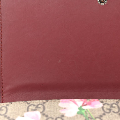 Gucci GG Supreme Monogram Blooms Chain Wallet Beige Multicolor Dry Rose 10 of 11