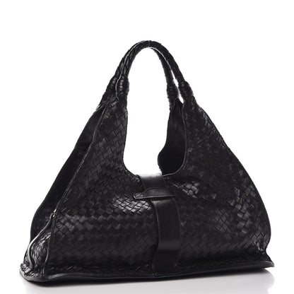 Bottega Veneta Nappa Intrecciato Shoulder Bag Black 3 of 17