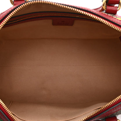 Gucci GG Supreme Monogram Flora Web Medium Ophidia Boston Red 5 of 12