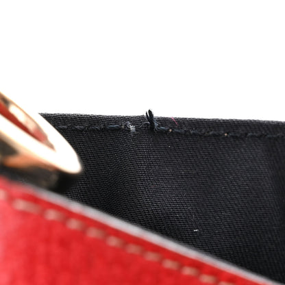 Gucci Monogram Medium Abbey Convertible Tote Navy Red 11 of 11