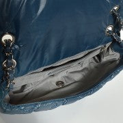Chanel Nylon Quilted Tweed on Stitch Medium Bubble Flap Blue 5 of 16