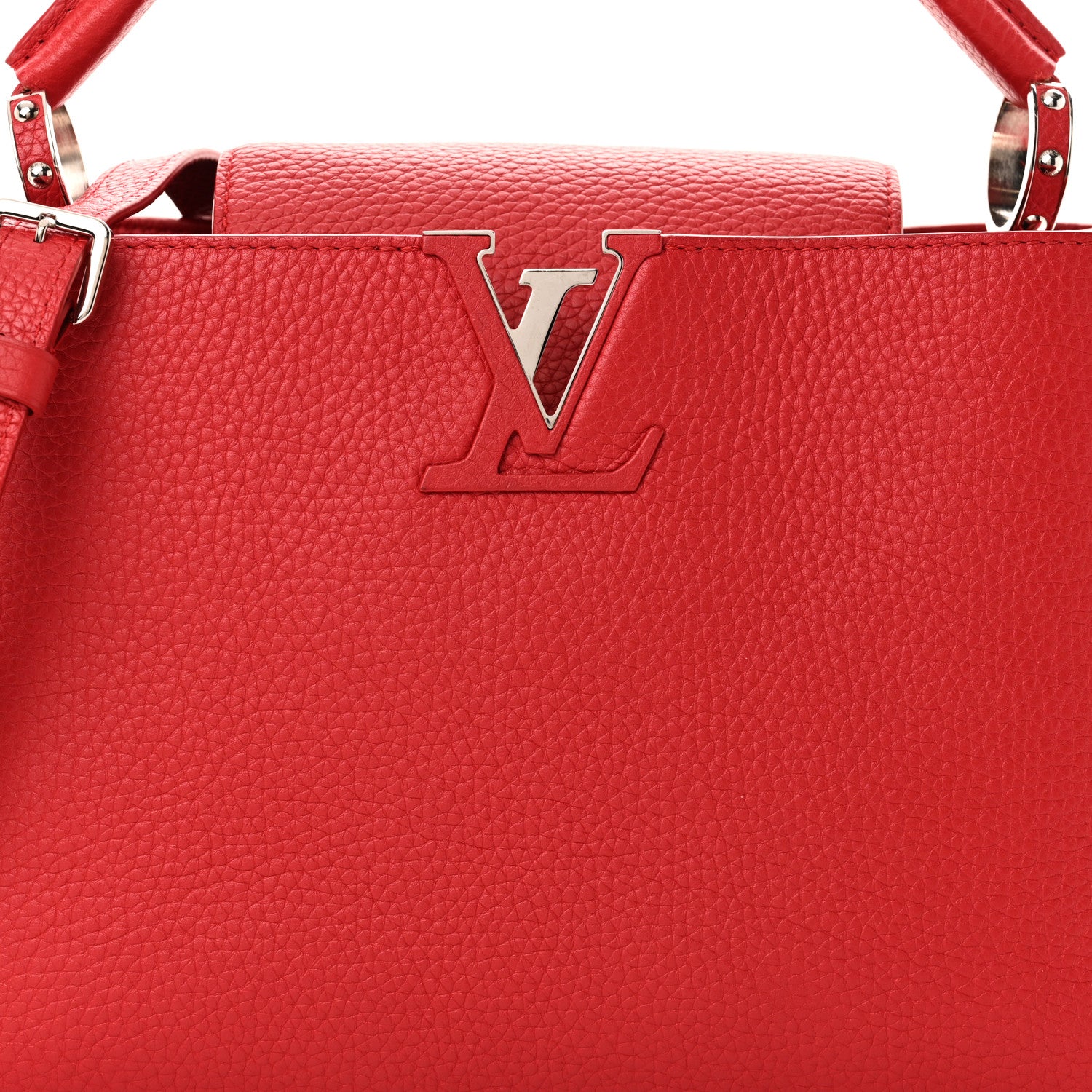 Louis Vuitton Taurillon Capucines PM Rubis 7 of 9