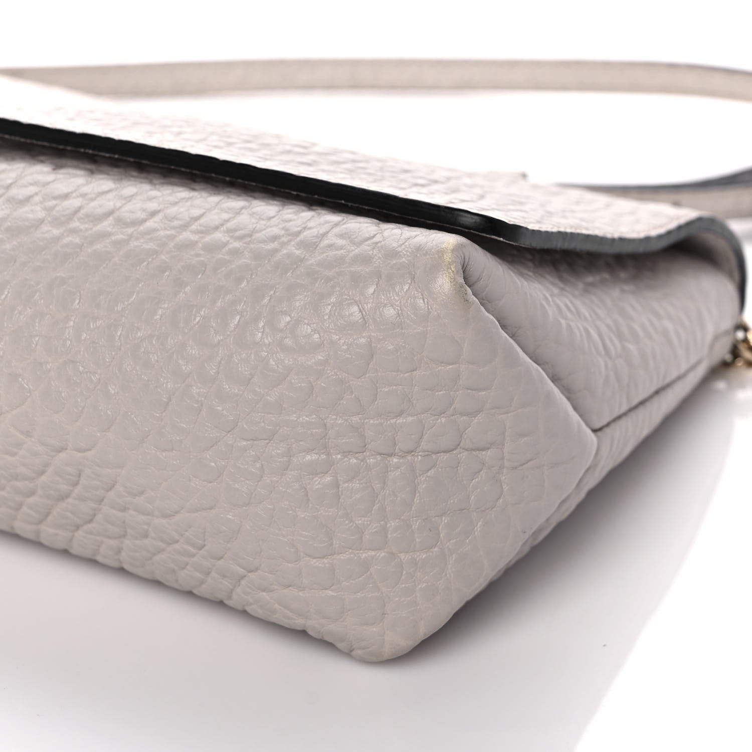 Burberry Signature Grain Medium Mildenhall Crossbody Bag Stone White 9 of 11