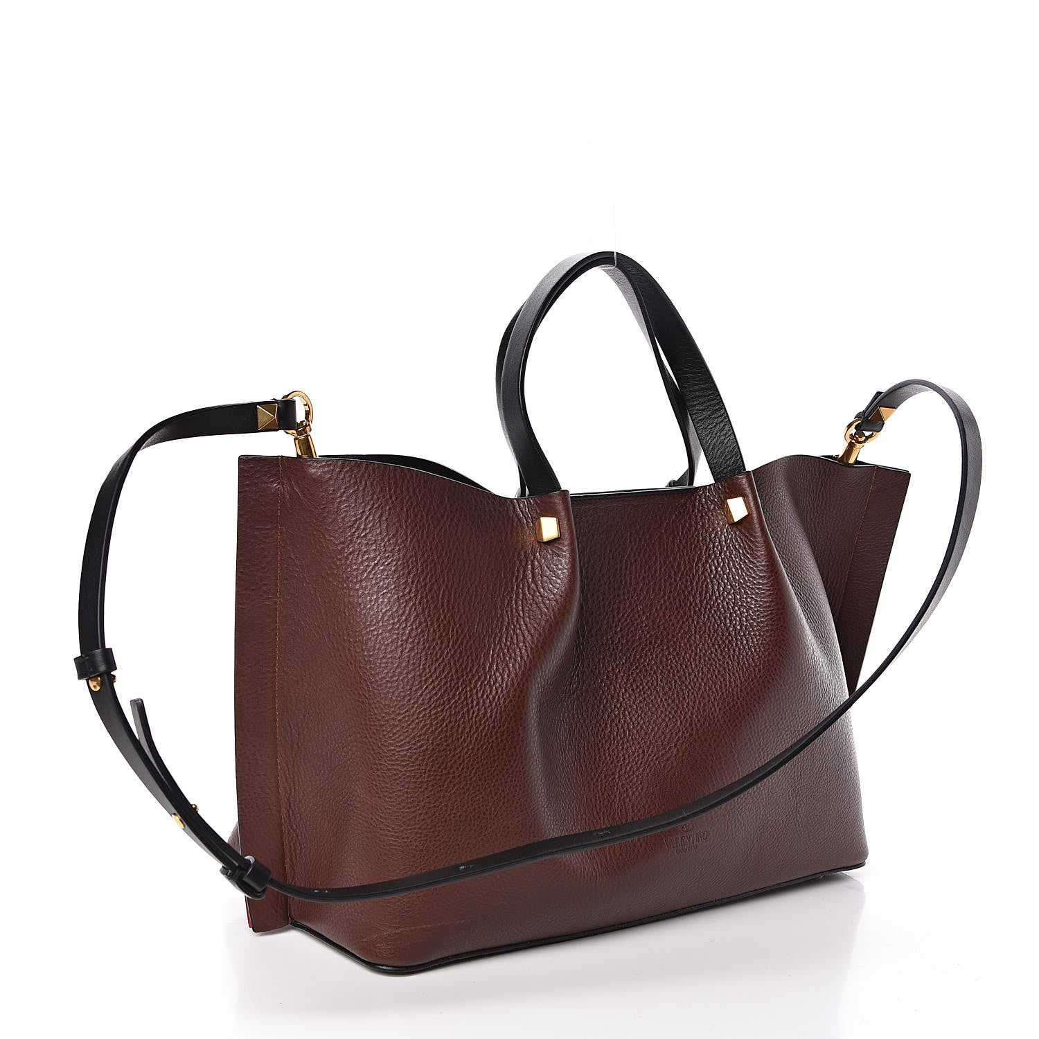 Valentino Garavani Grainy Calfskin Medium VLogo Escape Shopper Rubin 3 of 9