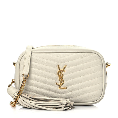 Saint Laurent Grain De Poudre Matelasse Monogram Mini Lou Camera Bag Crema Soft 1 of 12