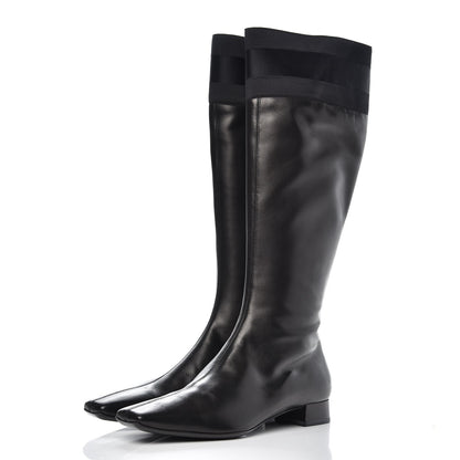 Gucci Calfskin Silk Lifford Boots 8.5 Black 3 of 9