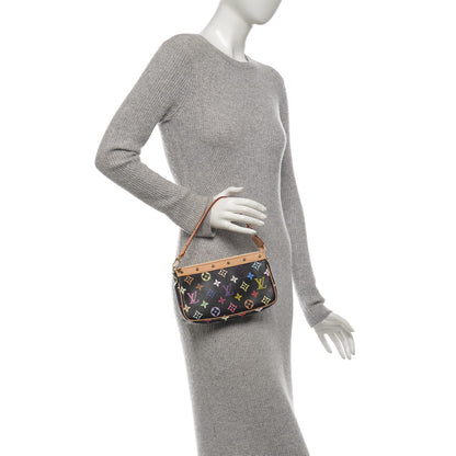 Louis Vuitton Monogram Multicolor Pochette Accessories Black 2 of 8