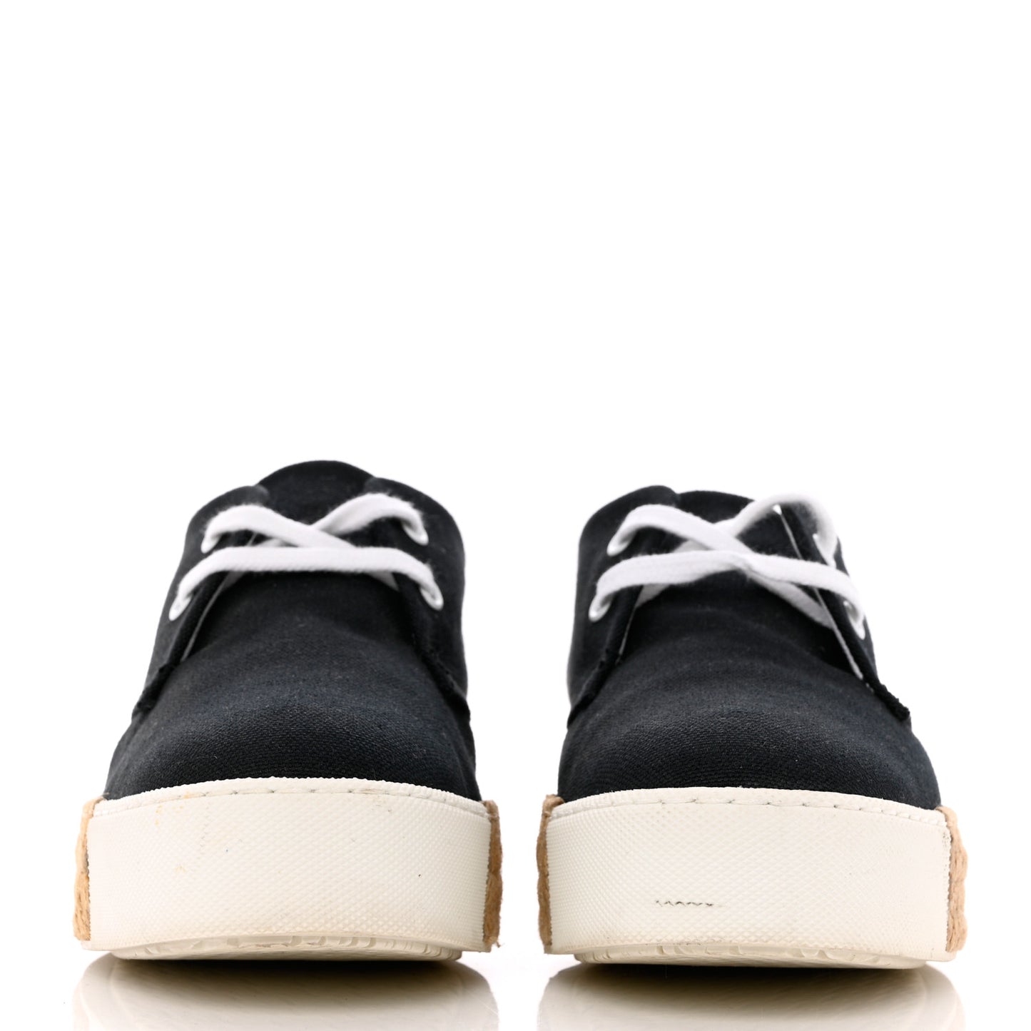 Cotton Canvas Womens Rosa Espadrille Sneakers 37 Black