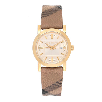 Burberry Stainless Steel Calfskin 28mm Nova Check Quartz Watch BU1399 1 of 4