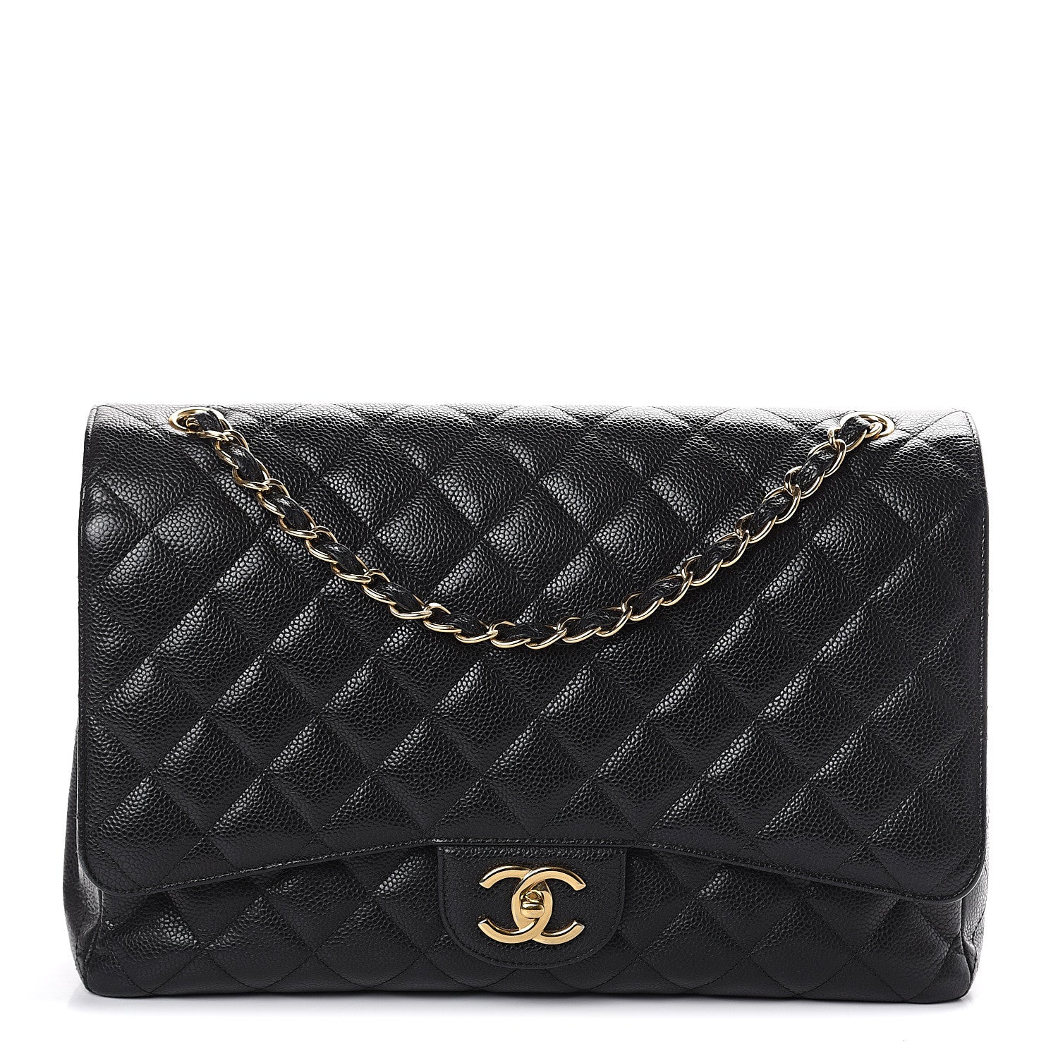 Chanel Caviar Quilted Maxi Double Flap Black 1 of 8