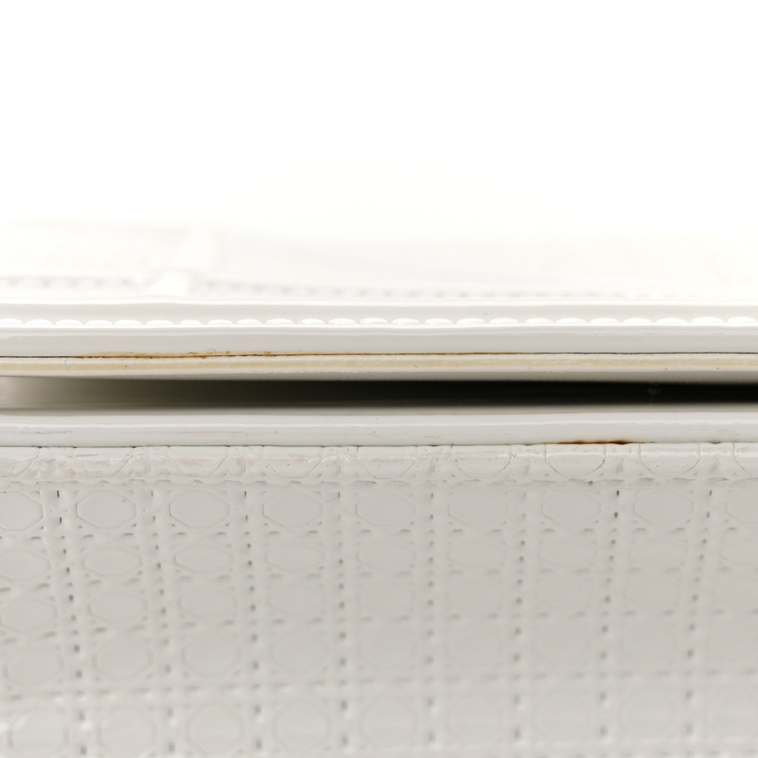 Christian Dior Patent Micro-Cannage Small Diorama Flap Bag White 14 of 18