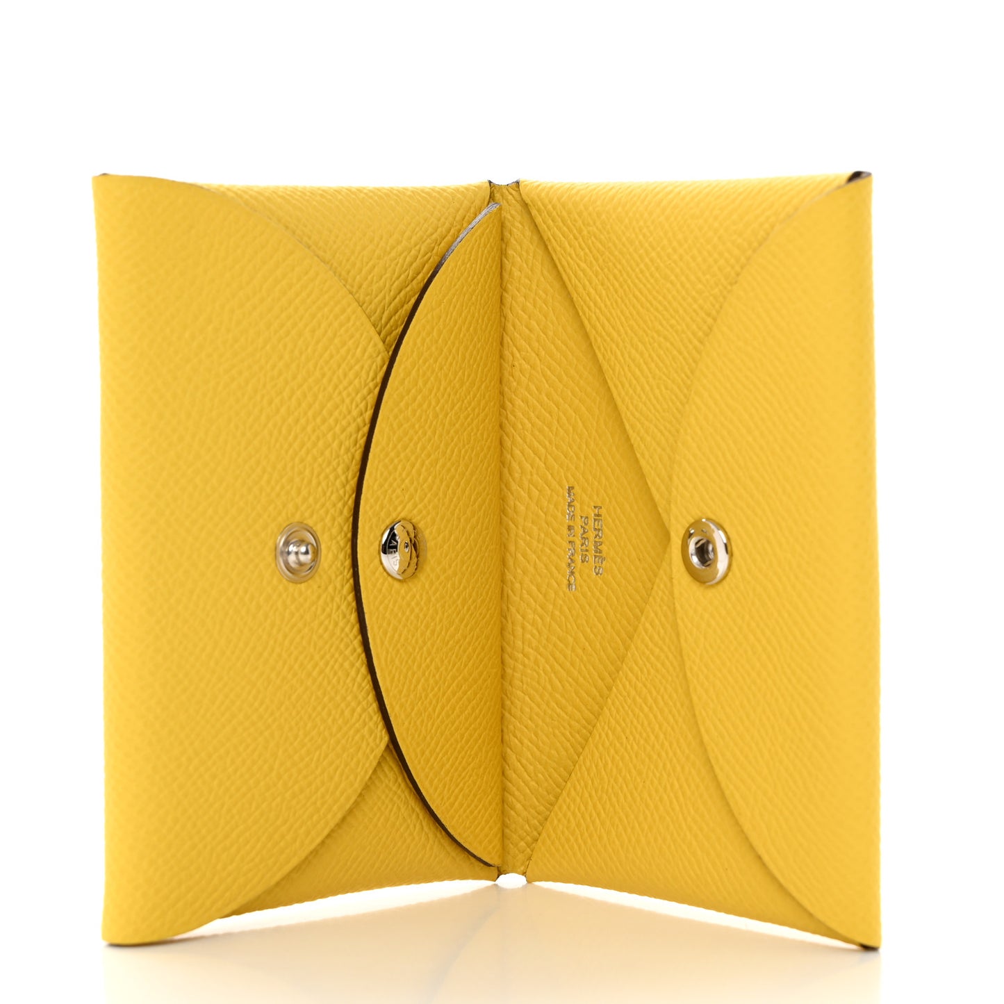 Epsom Calvi Duo Card Case Jaune De Naples