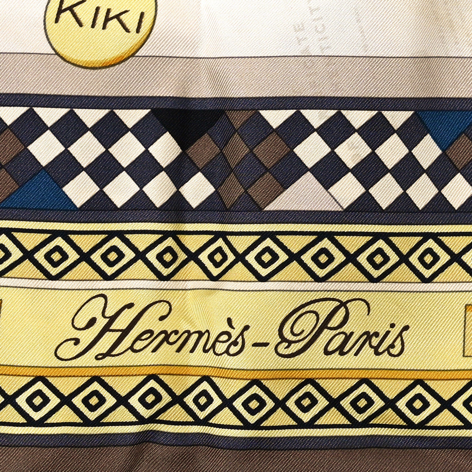 Hermes Silk Colliers de Chiens Scarf 90 Jaune 2 of 5