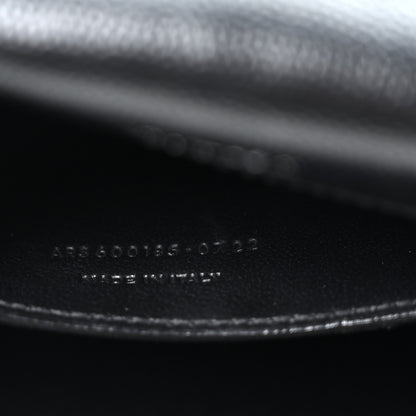 Saint Laurent Grain De Poudre Textured Mixed Matelasse Triquilt Medium Monogram Satchel Black 7 of 10