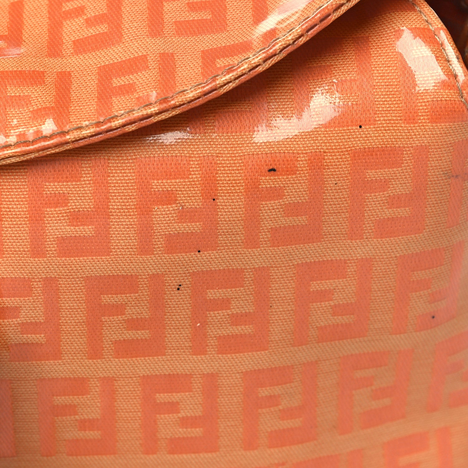 Fendi Vinyl Zucchino Shoulder Bag Orange 22 of 27