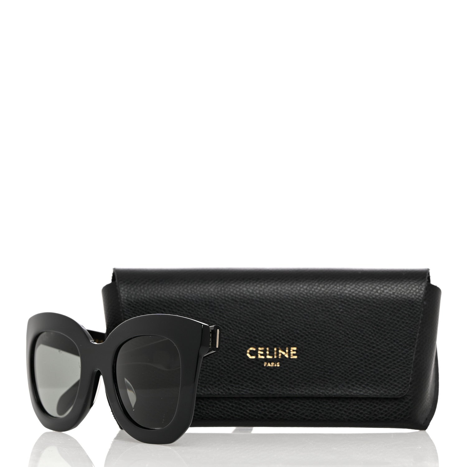 Celine Oversized Round Sunglasses CL4005FN Black 7 of 7