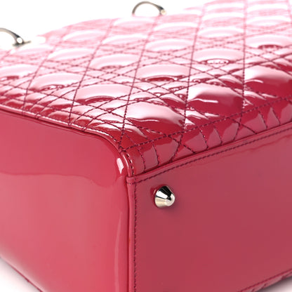 Christian Dior Patent Cannage Large Lady Dior Fuchsia 11 of 16