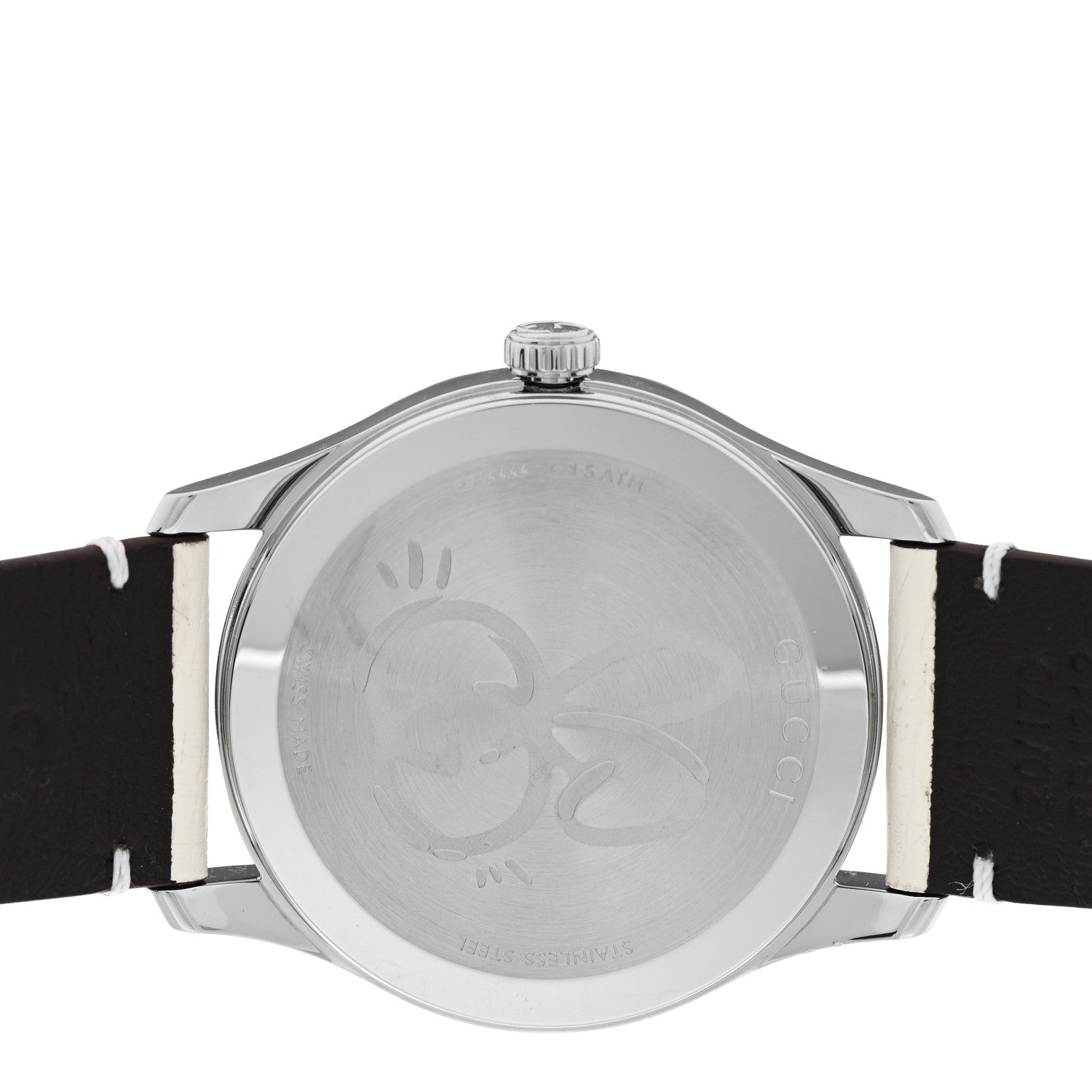 Gucci Stainless Steel Calfskin 38mm G-Timeless Capsule Collection Rabbit Quartz Watch 4 of 5