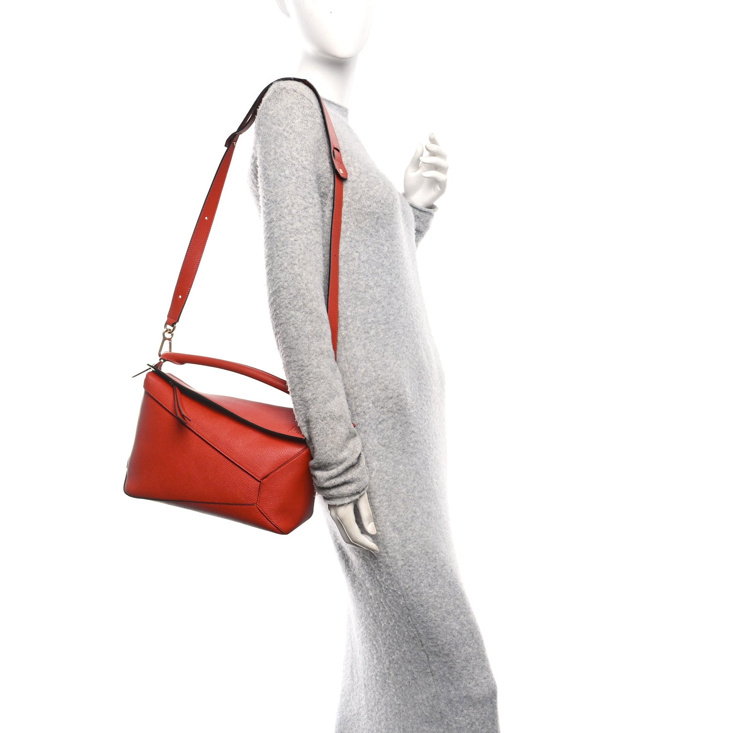 Loewe Calfskin Medium Puzzle Bag Scarlet 2 of 10