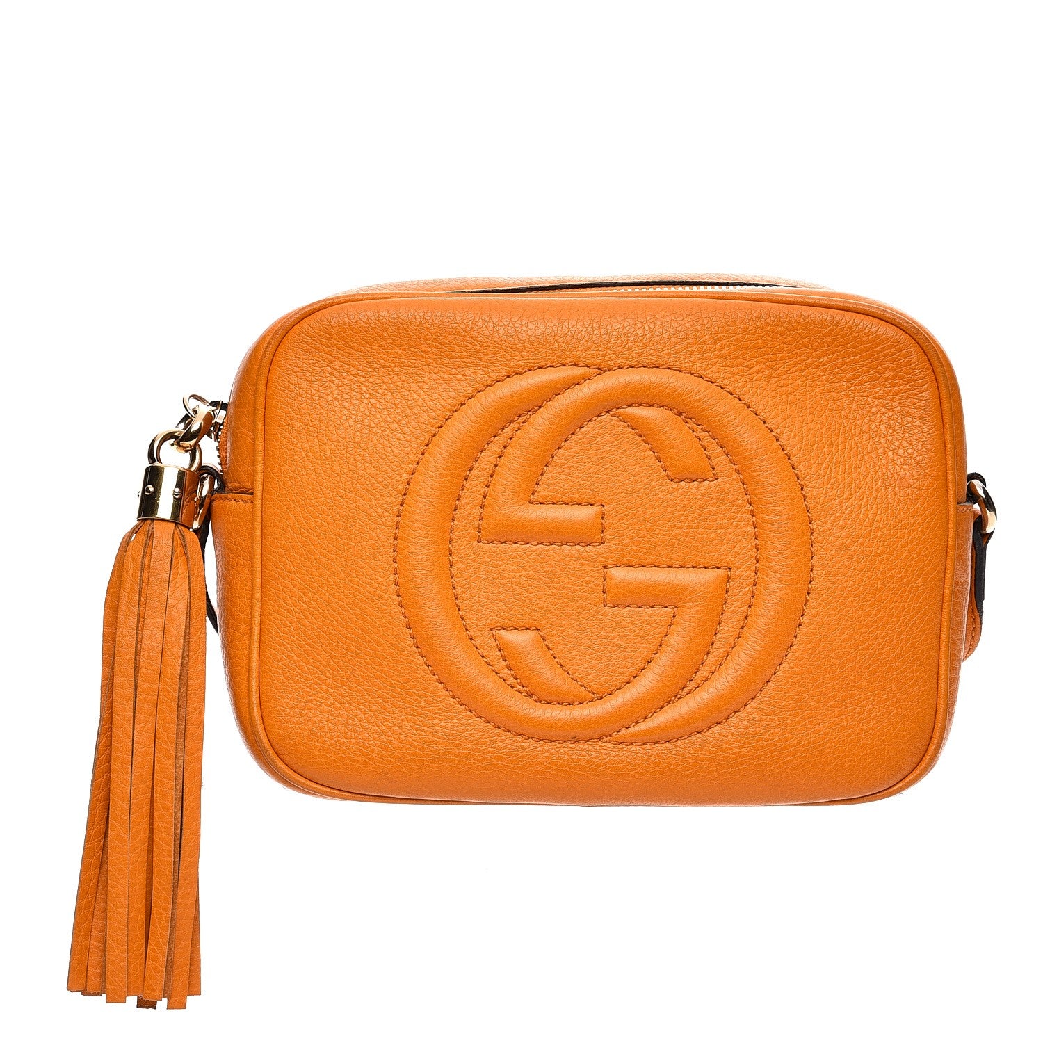 Gucci Pebbled Calfskin Small Soho Disco Bag Curcuma 1 of 10