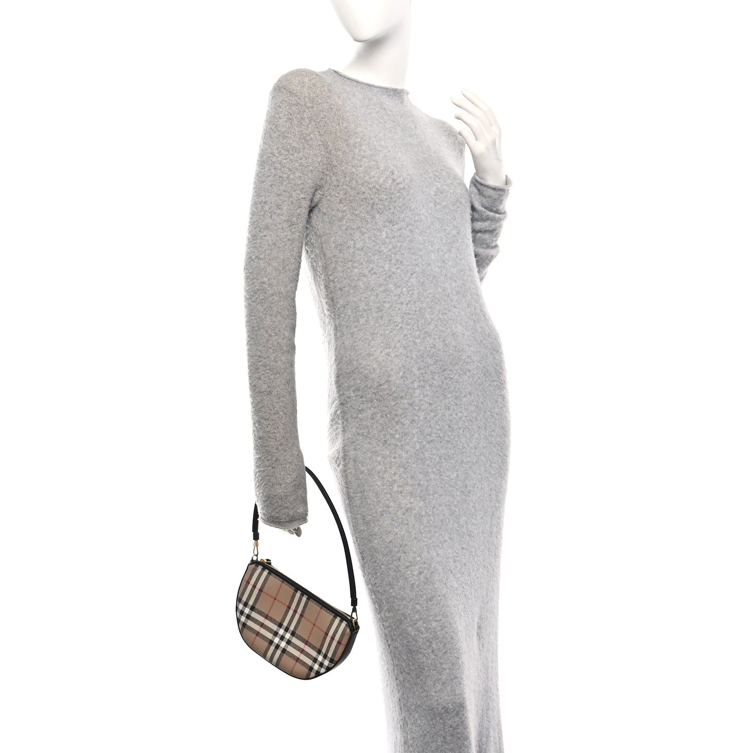 Burberry Vintage Check Calfskin Olympia Slim Pouch Archive Beige 2 of 9