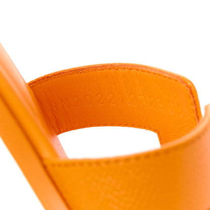 Hermes Epsom Oran Sandals 35.5 Orange Sunset 8 of 9
