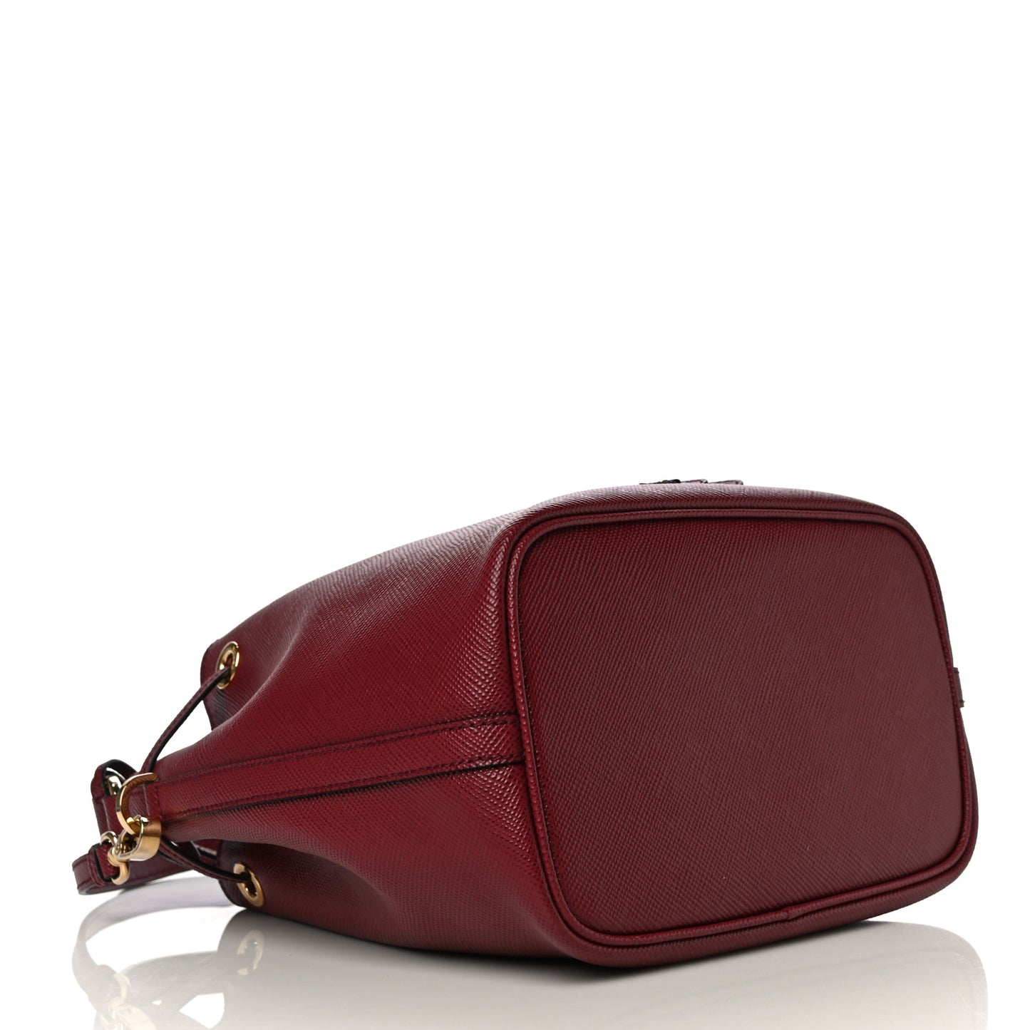 Saffiano Cuir Bucket Bag Cerise