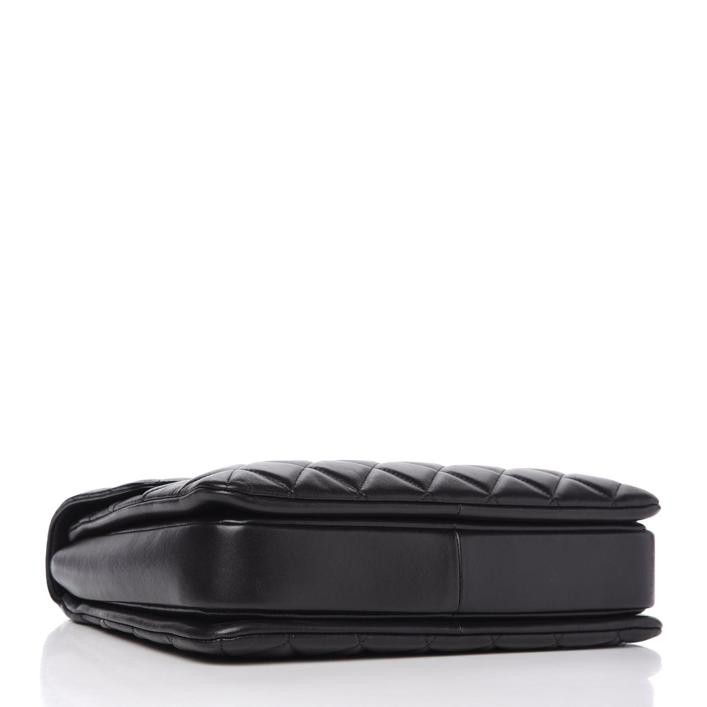 Lambskin Quilted Large Trendy CC Dual Handle Flap Bag Black