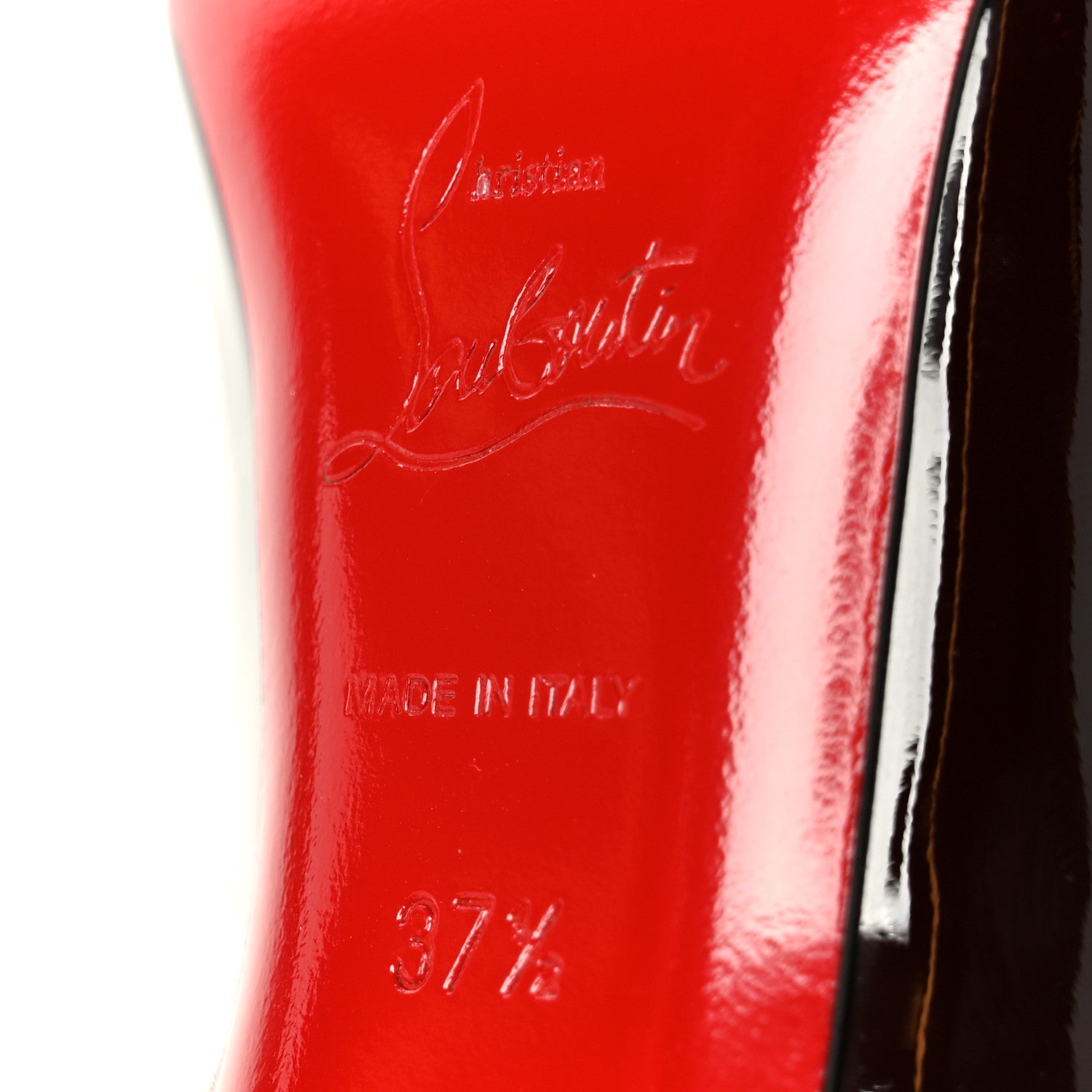 Christian Louboutin Patent Particule 100 Pumps 37.5 Plum 8 of 9