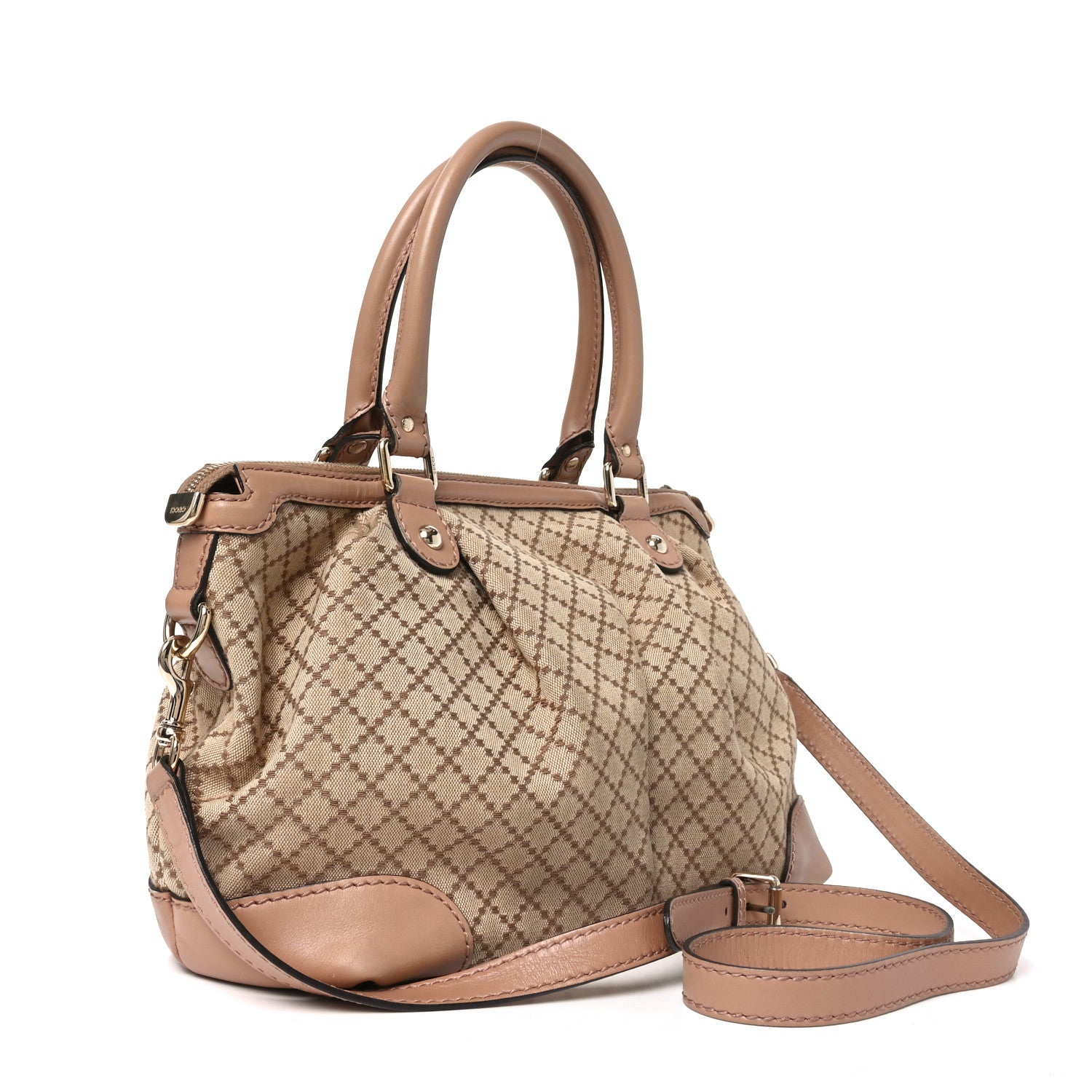 Gucci Diamante Medium Sukey Top Handle Bag Beige Pink 1777577