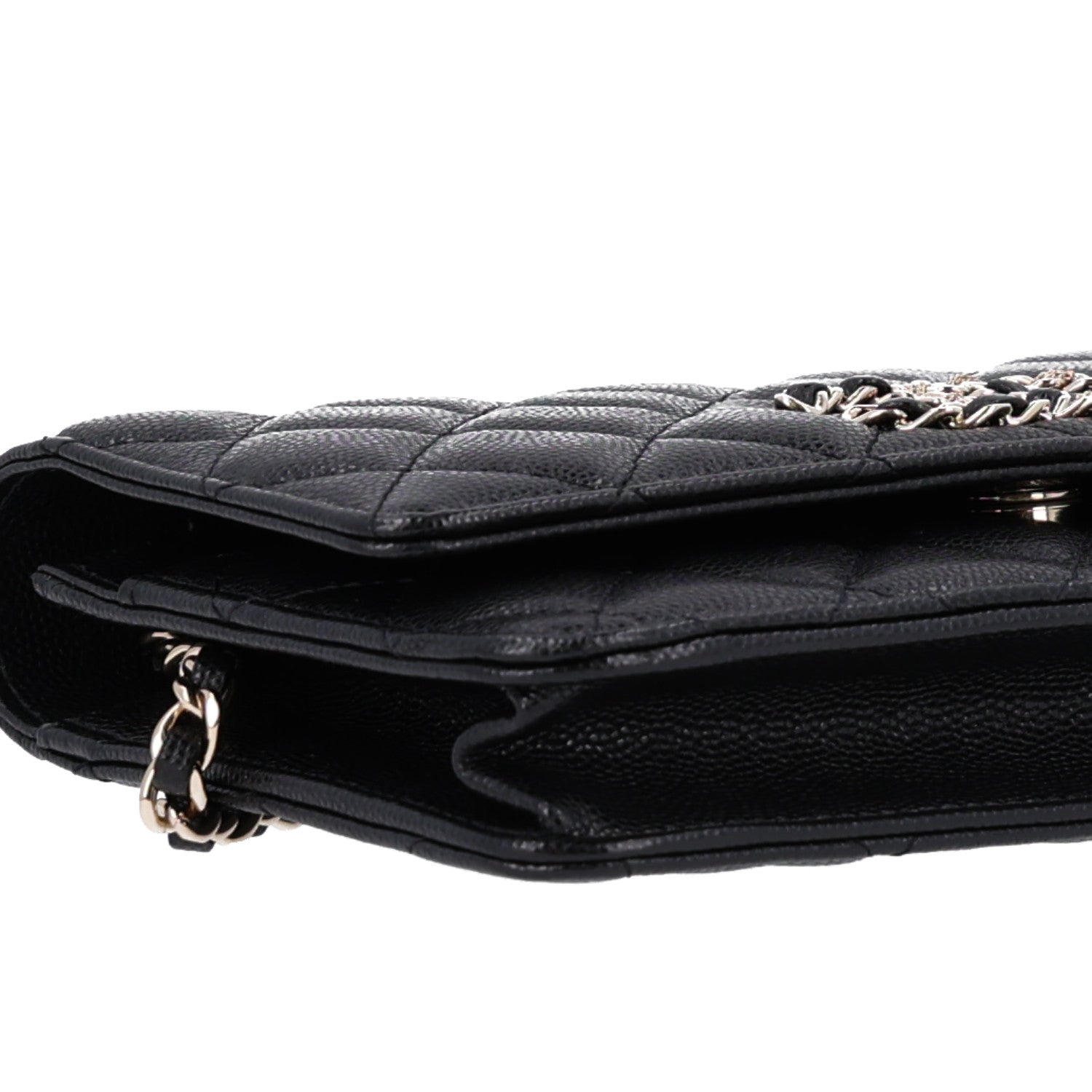 Chanel Caviar Quilted French New Wave Chain CC Wallet On Chain WOC Black 10 of 10