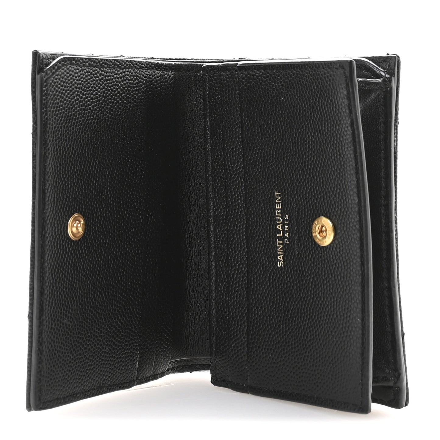 Grain De Poudre Matelasse Chevron Monogram Flap Card Case Black