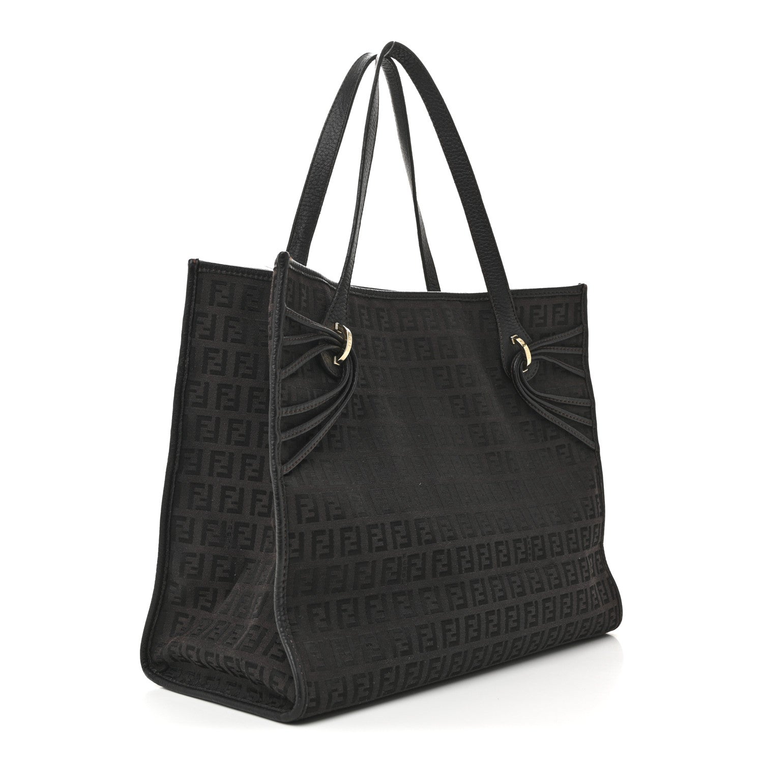 Fendi Zucchino Vitello Shopping Tote Brown 3 of 17