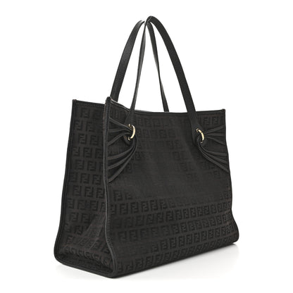 Fendi Zucchino Vitello Shopping Tote Brown 3 of 17