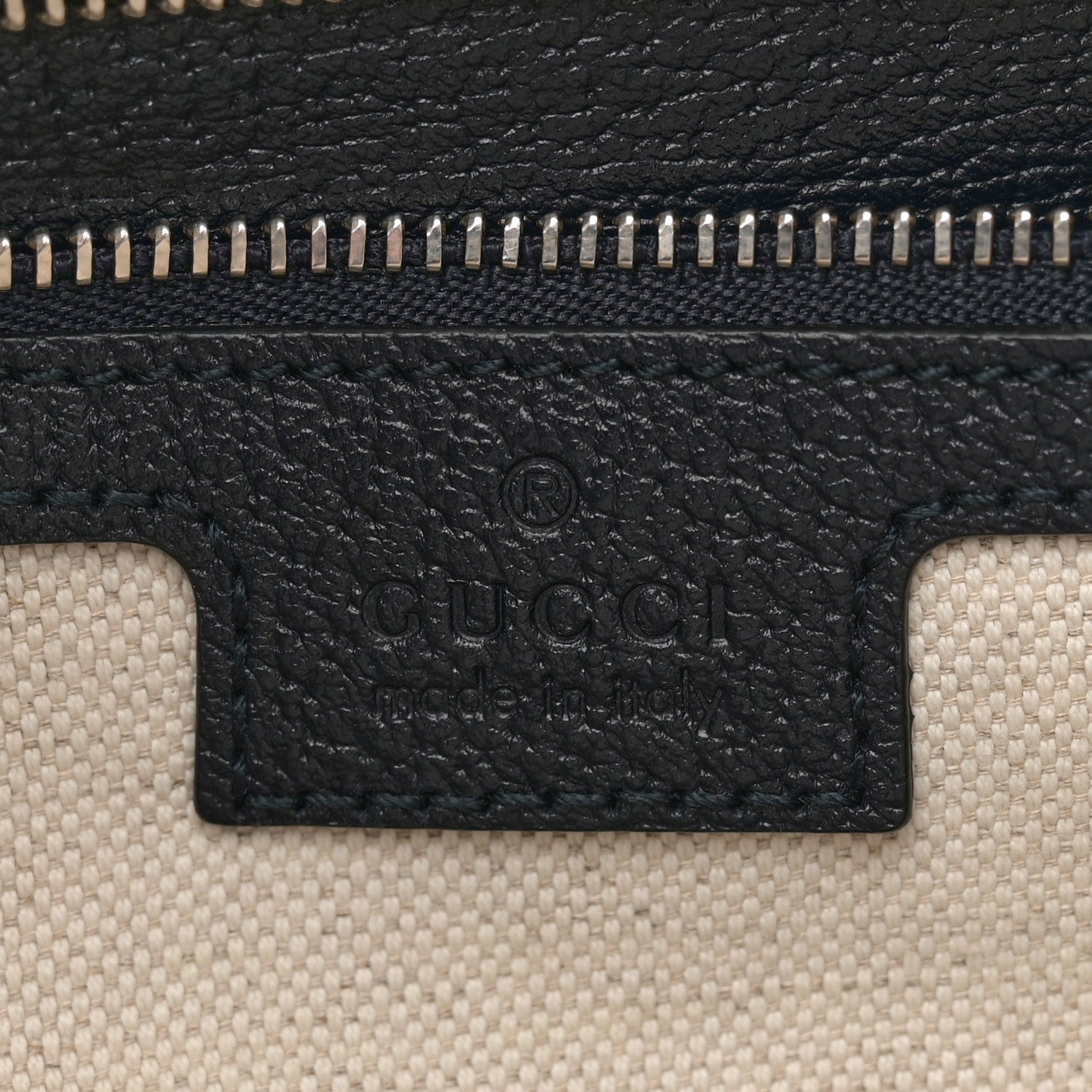 Gucci GG Supreme Monogram Textured Calfskin Web Large Attache Shoulder Bag Beige Blue 6 of 10