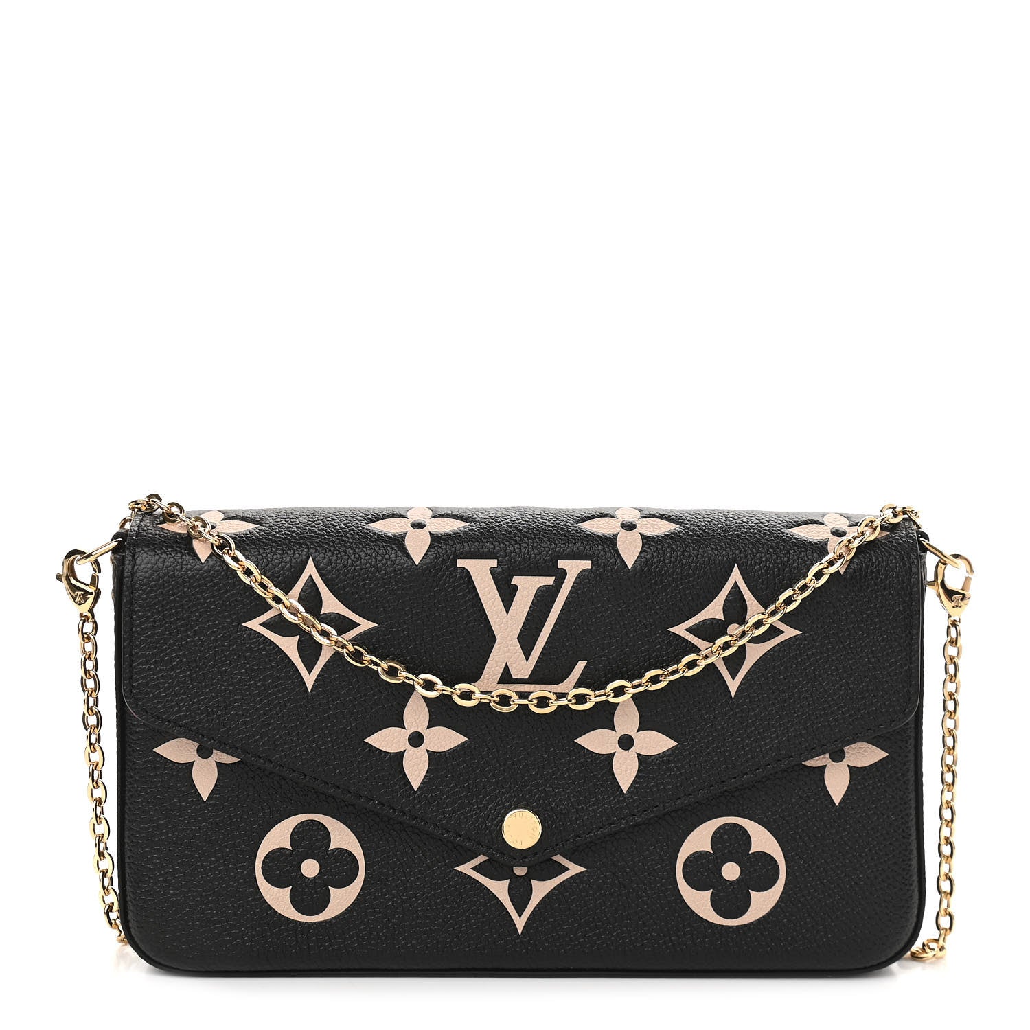 Louis Vuitton Empreinte Monogram Giant Felicie Pochette Black Beige 1 of 9