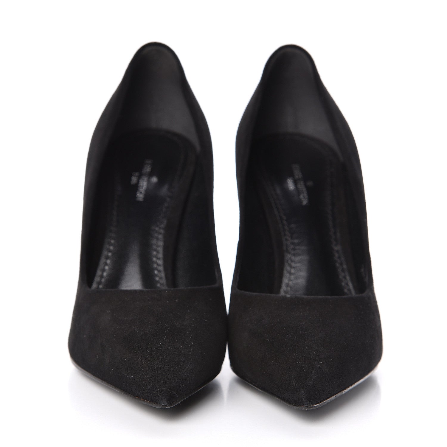 Louis Vuitton Rendez Vous Suede Pumps 35 Black 2 of 9