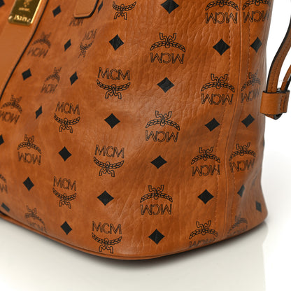 MCM Visetos Medium Liz Reversible Shopper Tote Cognac 11 of 12