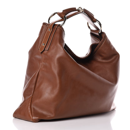Gucci Calfskin Large Horsebit Chain Hobo Brown 3 of 10