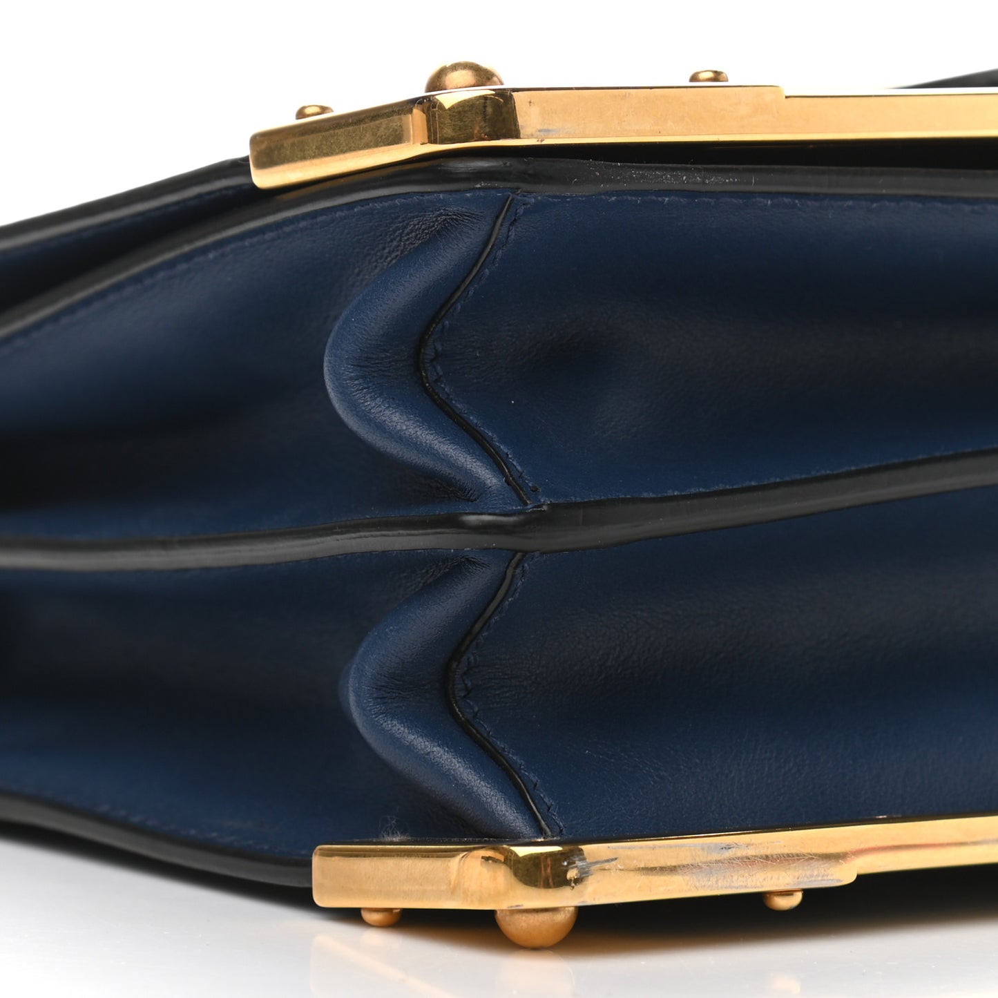 City Calf Saffiano Cahier Bag Bluette Black