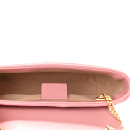 Gucci Azalea Calfskin Enamel Matelasse Diagonal Super Mini Torchon GG Marmont Shoulder Bag New Cherry Red Wild Rose 5 of 9