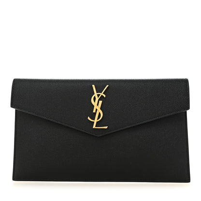 Saint Laurent Grain De Poudre Uptown Pouch Black 1 of 7
