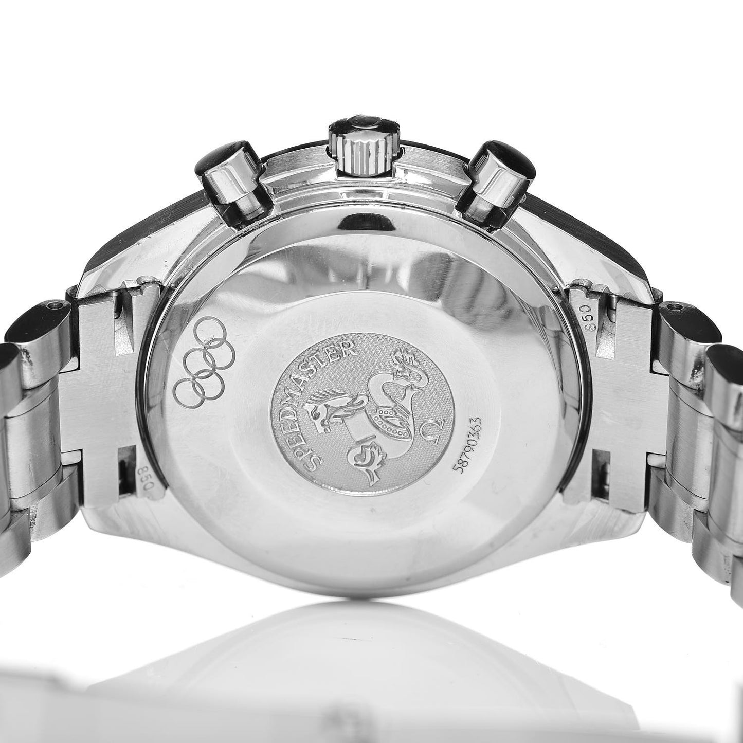 Stainless Steel 39mm Speedmaster Date Olympic Series Automatic Watch White 3513.20.00