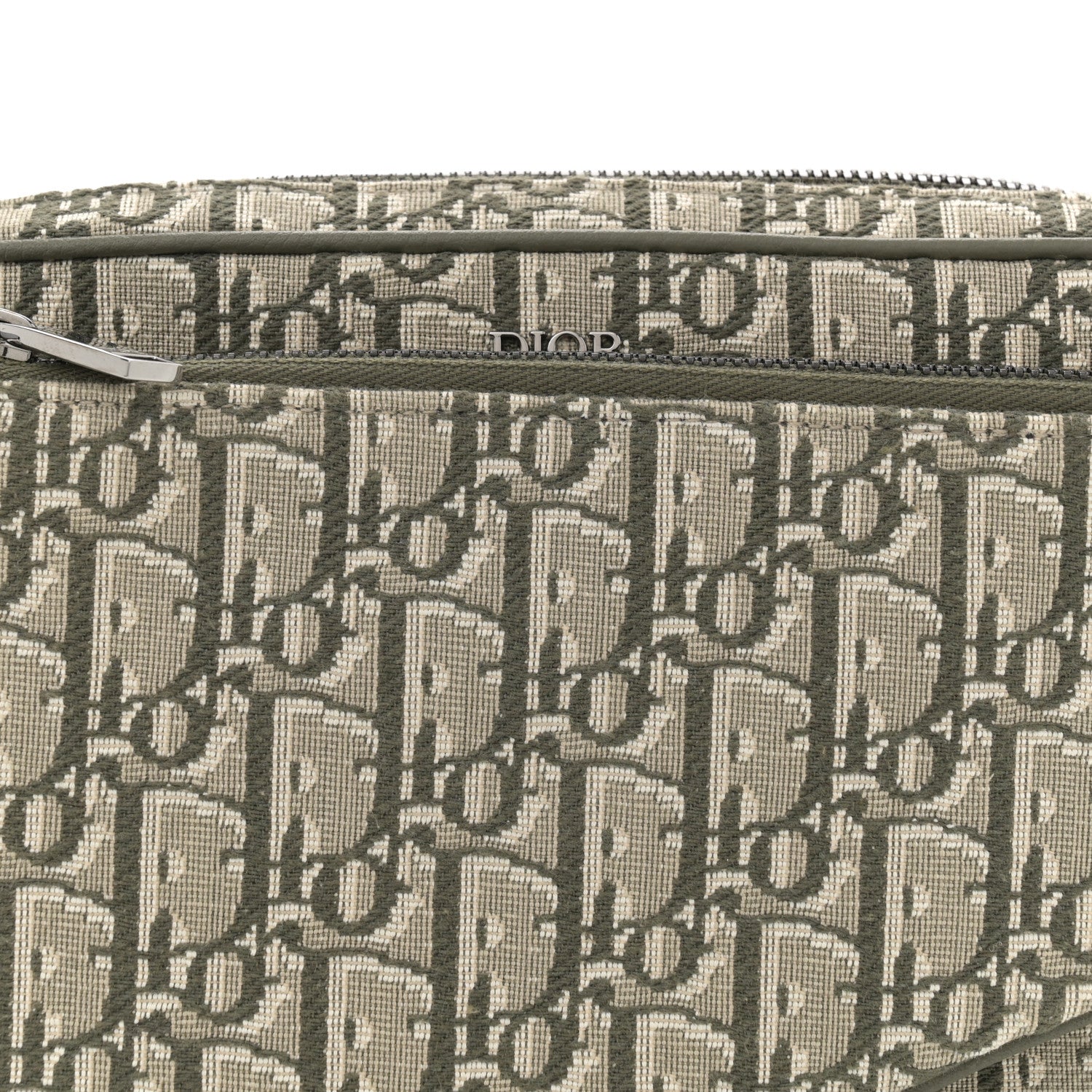 Christian Dior Oblique Saddle Triple Pouch Green 8 of 10