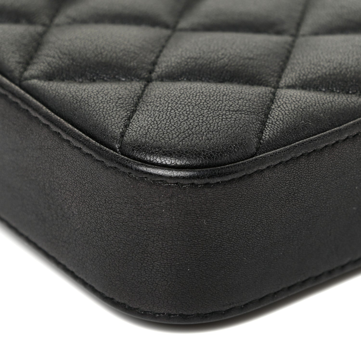 Chanel Lambskin Quilted CC Box Clutch With Chain Black 11 of 16