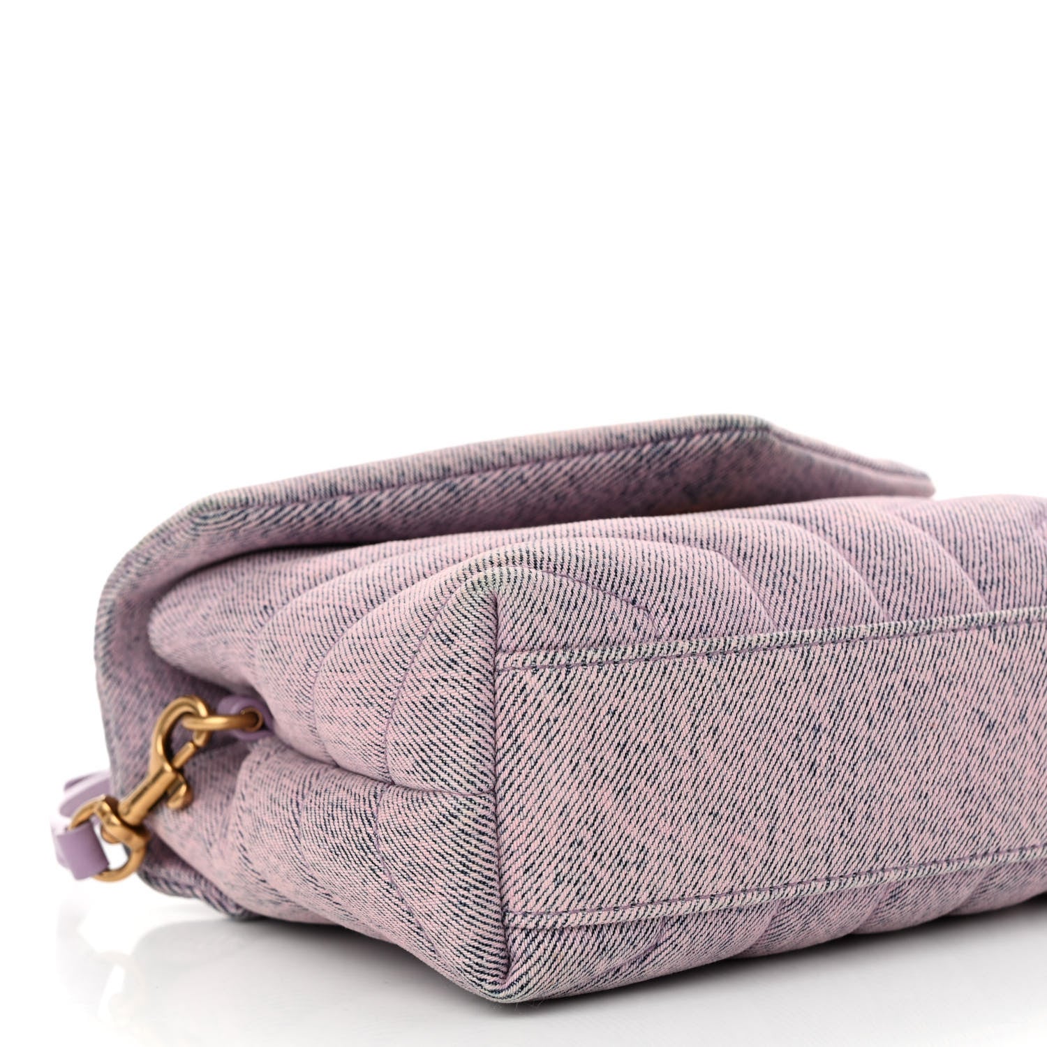 Saint Laurent Denim Y Quilted Monogram Toy Loulou Crossbody Bag Bleached Lilac 8 of 10