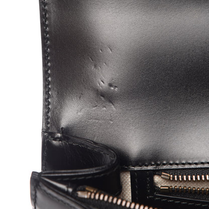 Gucci Calfskin Web Heart Medium GG Marmont Chain Handle Bag Black 10 of 12