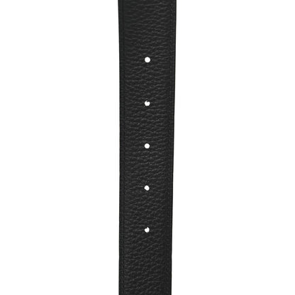 Hermes Chamonix Togo 32mm Martelee H Belt 80 Black Bleu Nuit 5 of 7