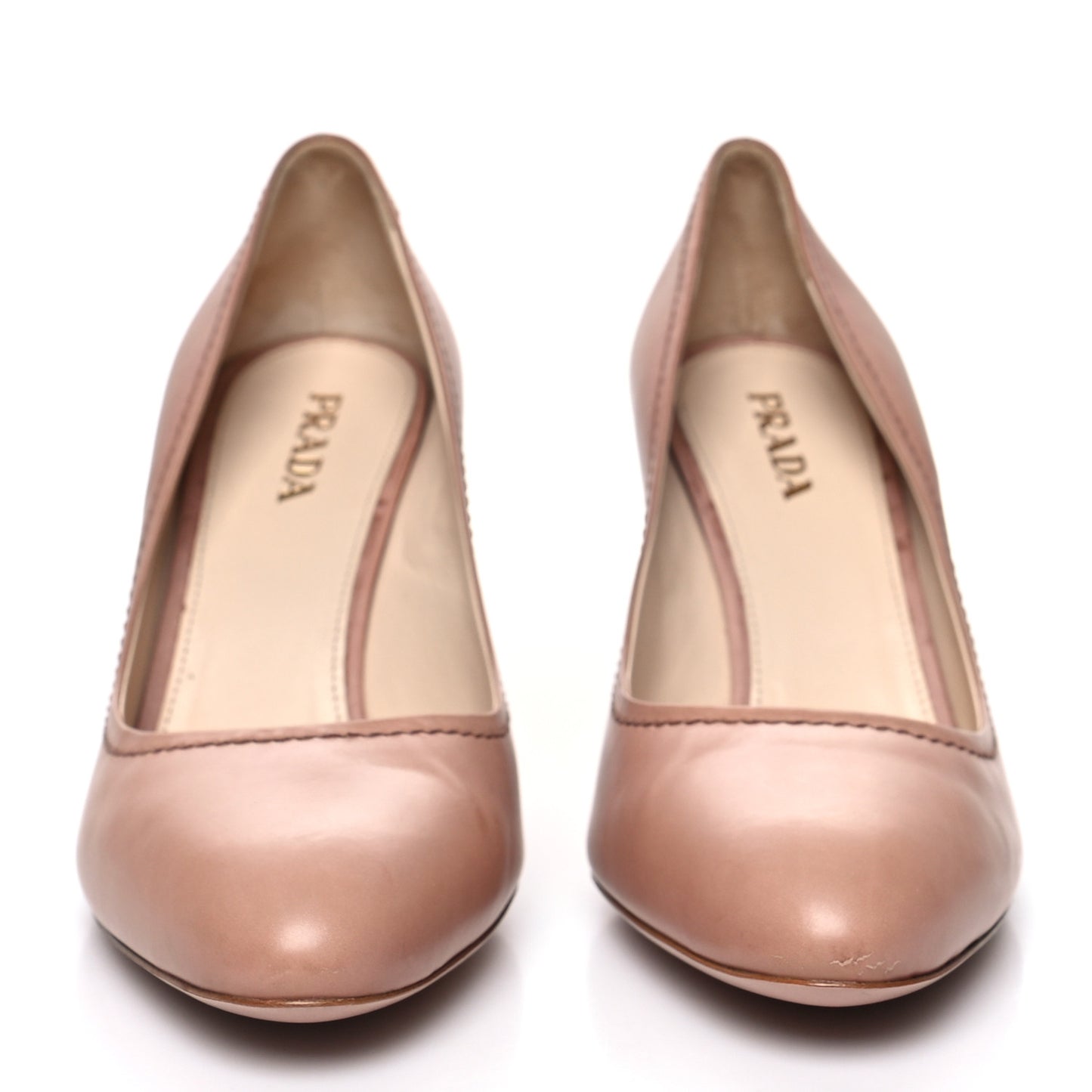 Natural Light Calfskin Pumps 38.5 Nudo