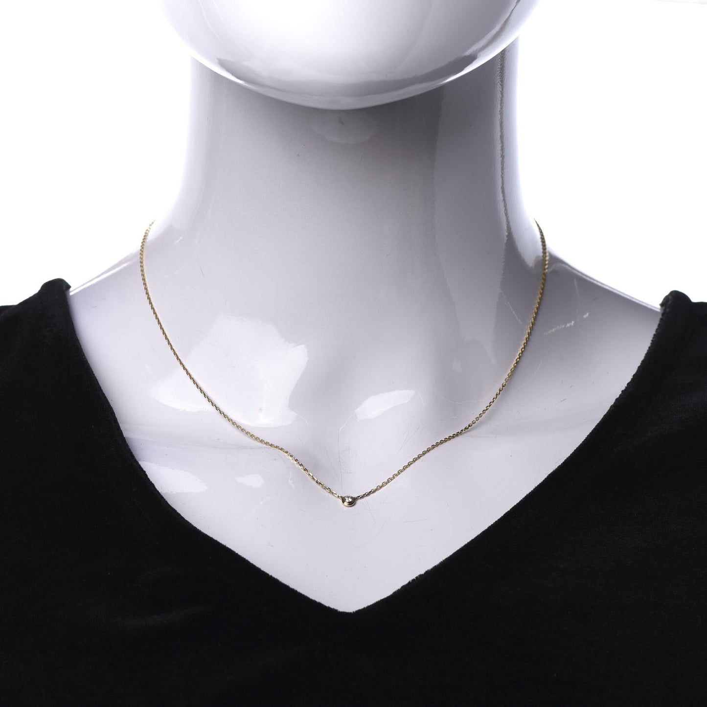 18K Yellow Gold Diamond XS D'Amour Pendant Necklace